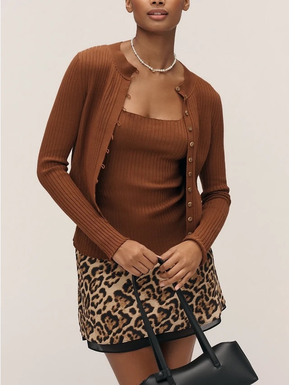 NWT Maeve by Anthropologie Ribbed Crew-Neck Cardigan Sweater